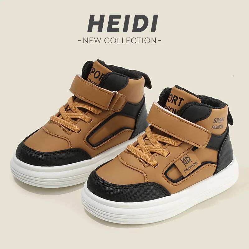 Children Spring Autumn Boy Board Lightweight Soft Sole Baby Shoe Casual Shoes High Top Sneakers Girls Color Blocking Lists H260312