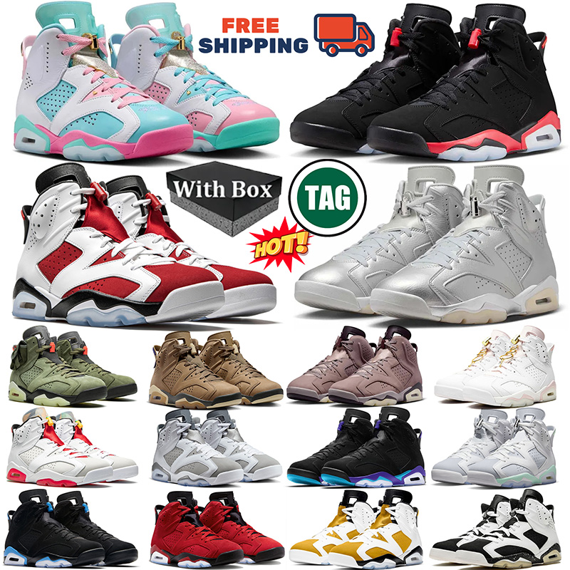 Free shipping with box 6 6s basketball shoes designer men women Black Infrared Salesman sneakers Cool Grey Reverse Oreo mens womens outdoor sports trainers