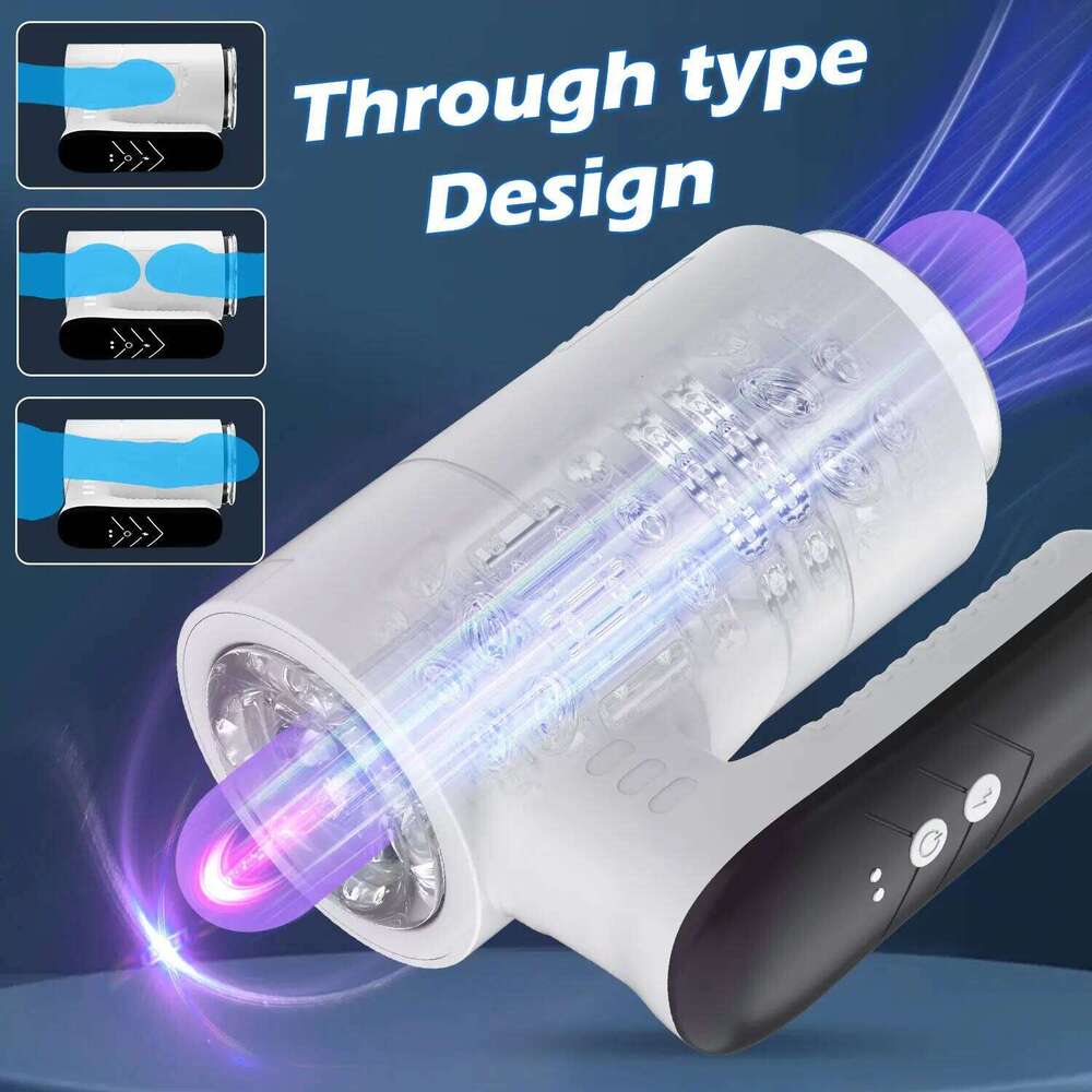 Automatic Male Masturbator Cup with 5 Thrusting Real Oral Vagina Vacuum Suction Vibrator Toys for Men Sex Shop Z260312
