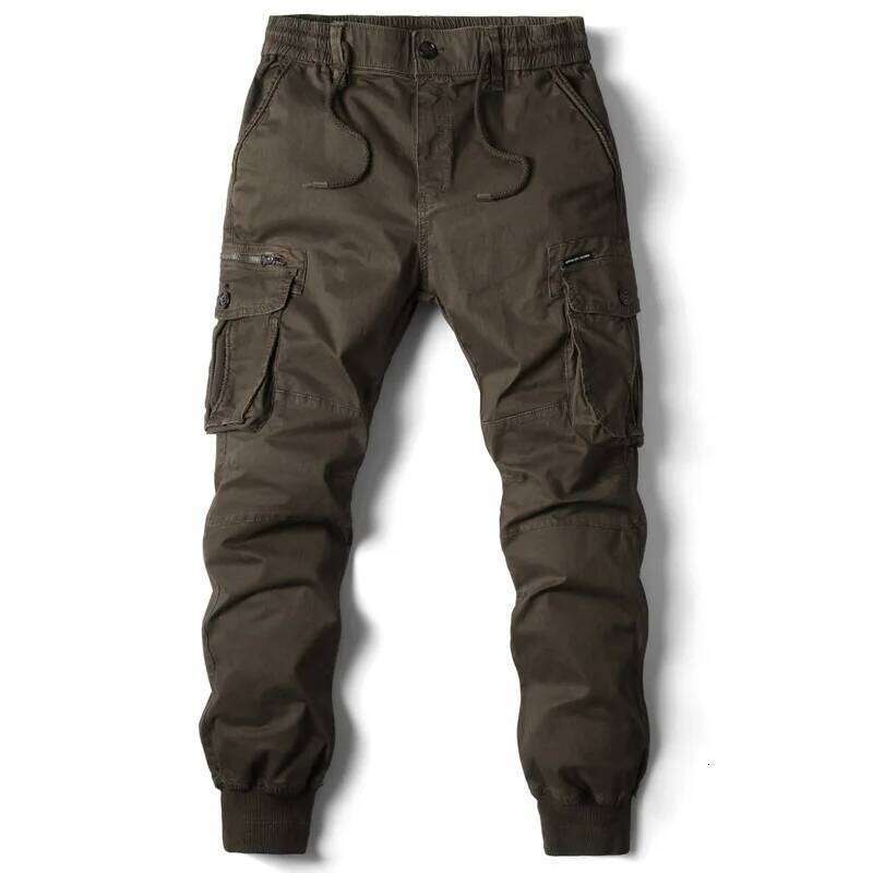 2025 New Spring Men's Cotton Clothing Autumn Casual Fashion Elastic Waist Quality Pantalones Tipo Cargo Pants Men