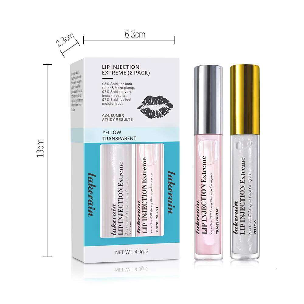 Lakerain 4ml Care Serum Plumper Increase Elasticity Reduce Fine Lines Moisturizing Clear Lip Gloss Oil W260311