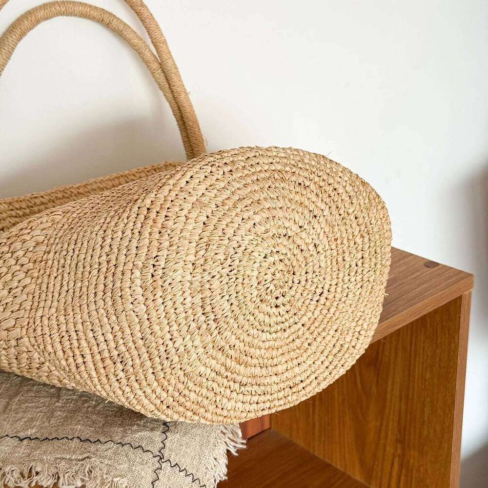 Straw Bag Women - Handmade Raffia Woven Tote Handbag, Summer Mesh Beach Purse For Vacation Holiday WONST
