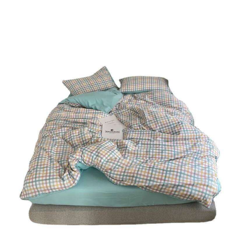 Cover Sheets Linen Washed Cotton Four-piece Bed Sheet Duvet Coverthree-piece Set Suitable for Students H260312