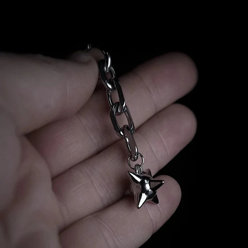 Dangle Spike Ball Flail Earring Dangly Gothic Chain Punk Statement Charm Alternative Earrings 260309