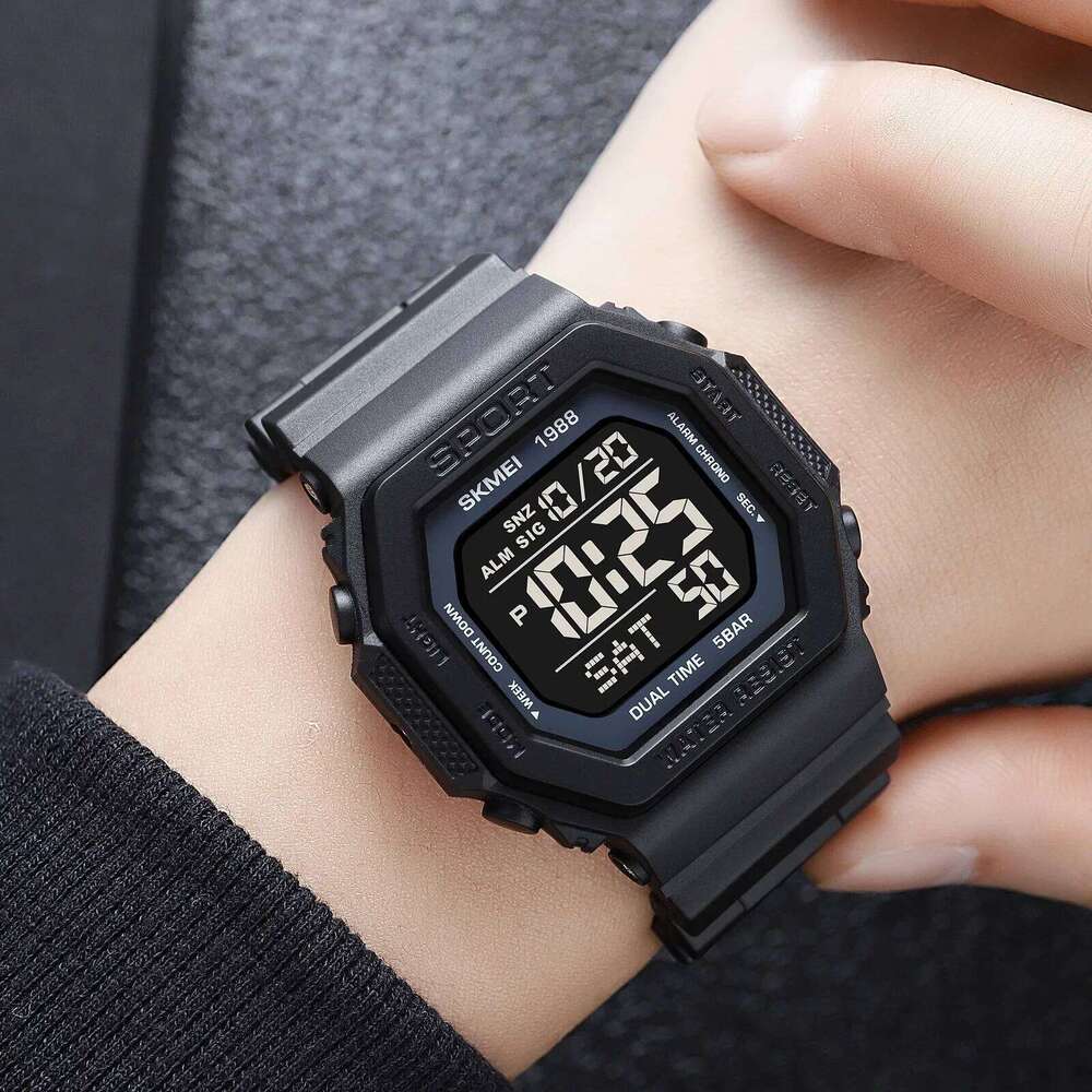 SKMEI 1988 Sports Watch for Men Digital Waterproof Wristwatches Mens Back Light Countdown Clock 1628 Reloj Hombre