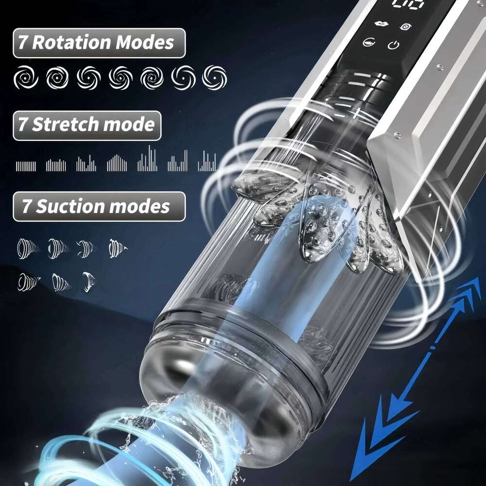 With 7 Sucking Vibrating Telescopic & Rotating Modes Automatic Vagina Male Masturbator Cup Sex Toys for Men Z260312