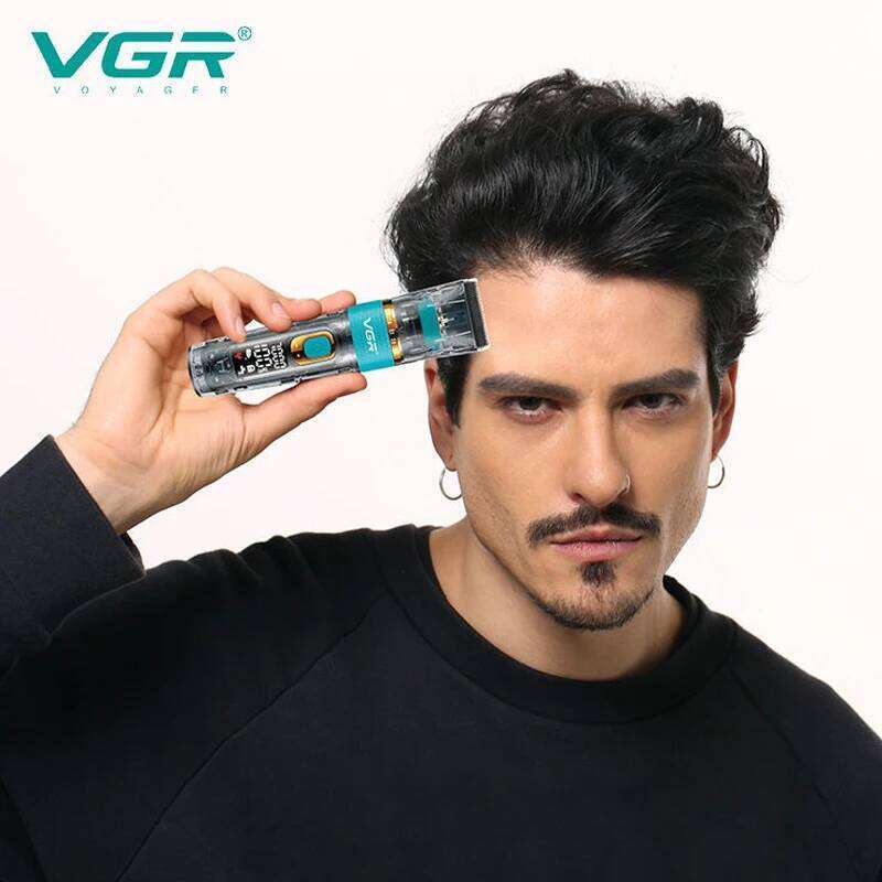 VGR Professional Trimmer Cordless Barber Clipper For Men Washable Beard Hair Cutting Machine Rechargeable Set C260312