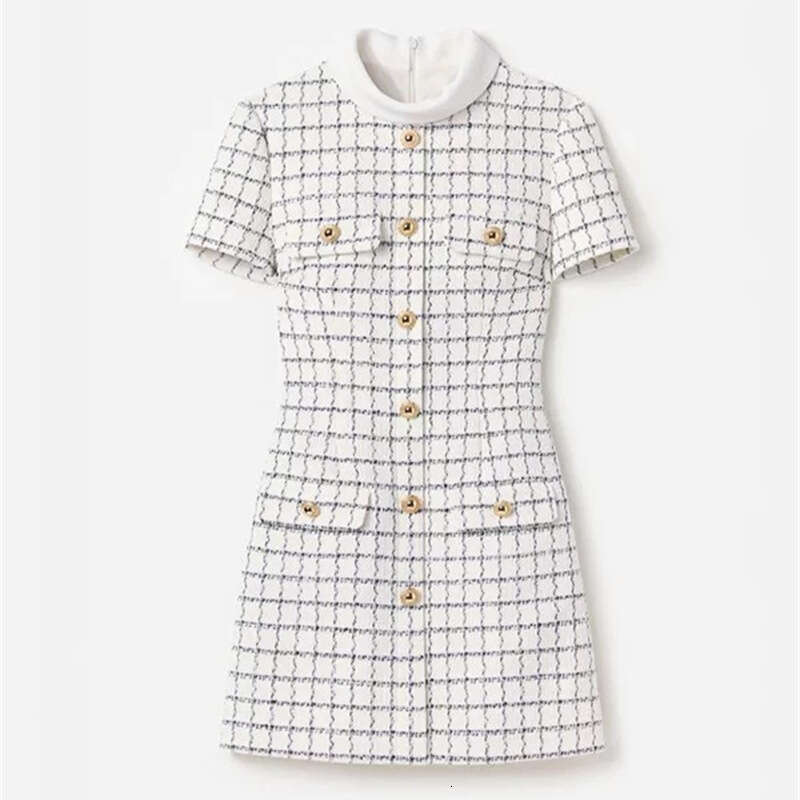 2025 new designer fashion brand a27 elegant plaid short skirt suitable for social celebrities to slim and fashionable