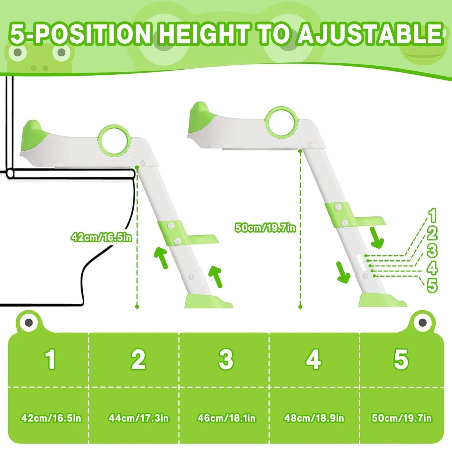 Potty Training Seat with Adjustable Height Step Stool Ladder AntiSlip Pads for Safety Toddler Toilet Trainer Girls Boys 260311