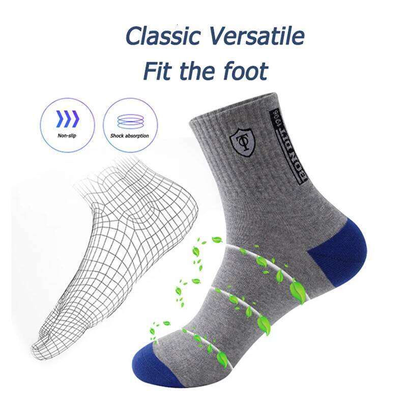 5 Pairs Apring And Fall Mens Sports Socks Summer Leisure Sweat Absorbent Comfortable Thin Breathable Basketball Meias EU 38-47 Z260312