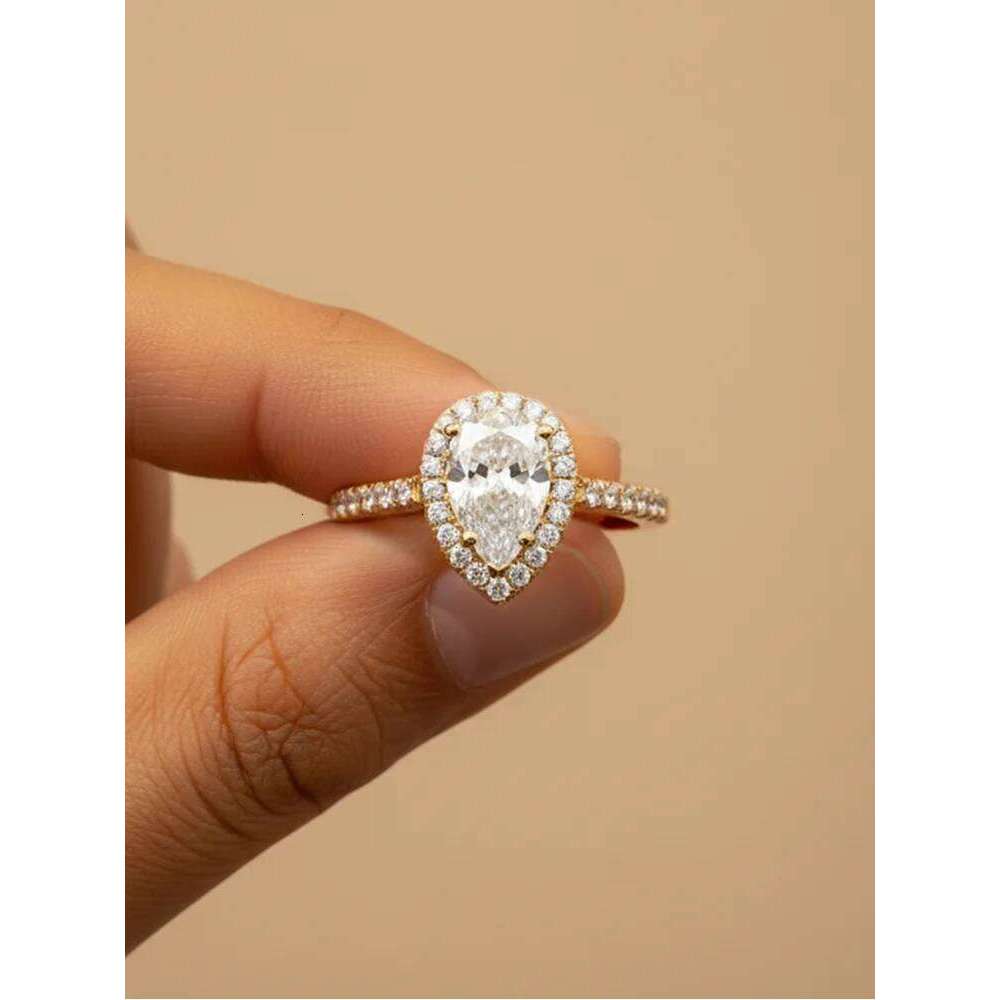 925 Sterling Silver Shiny Personalizd WaterDrop Zircon Ring For Women Anniversary Party Engagement High Quality Fine Jewelry H260312