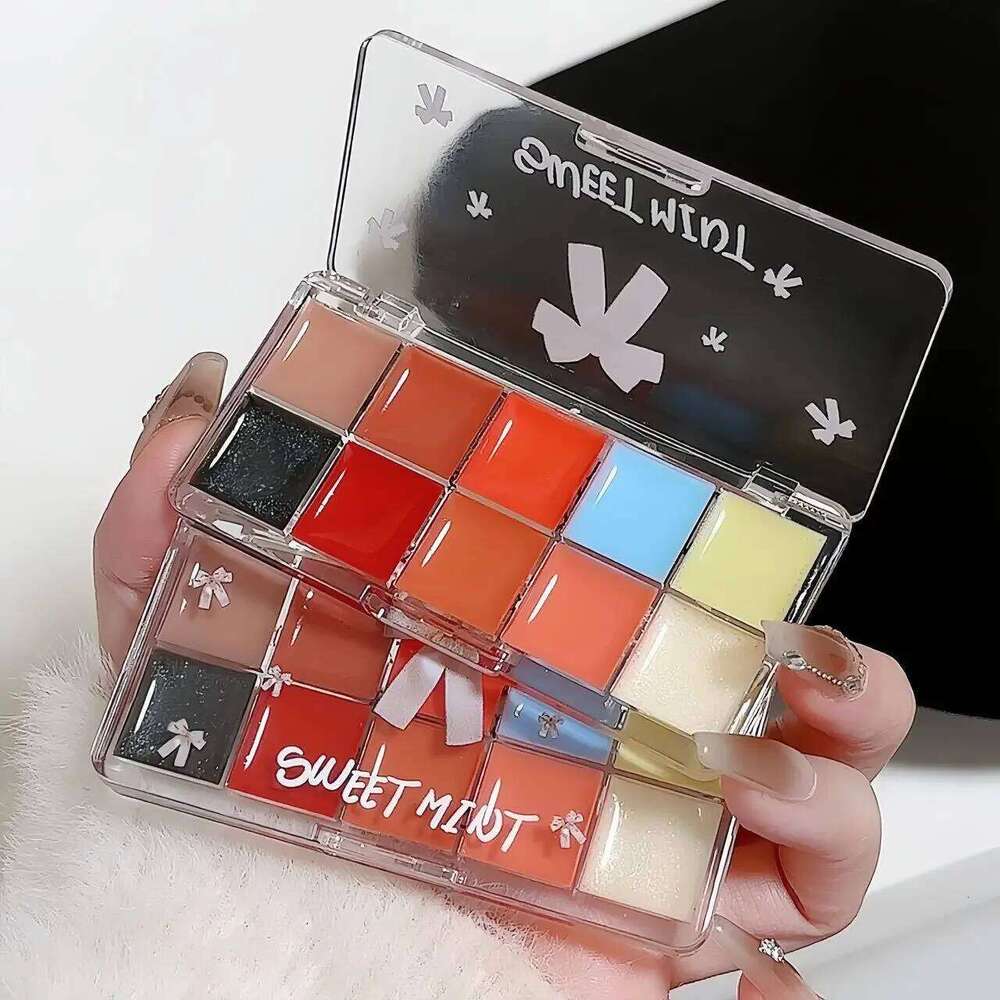 Jelly Gloss Ten Color Toned Frozen Plate Red Lip Glaze Palette Moisturizing Lipstick Long Lasting High color rendering W260311
