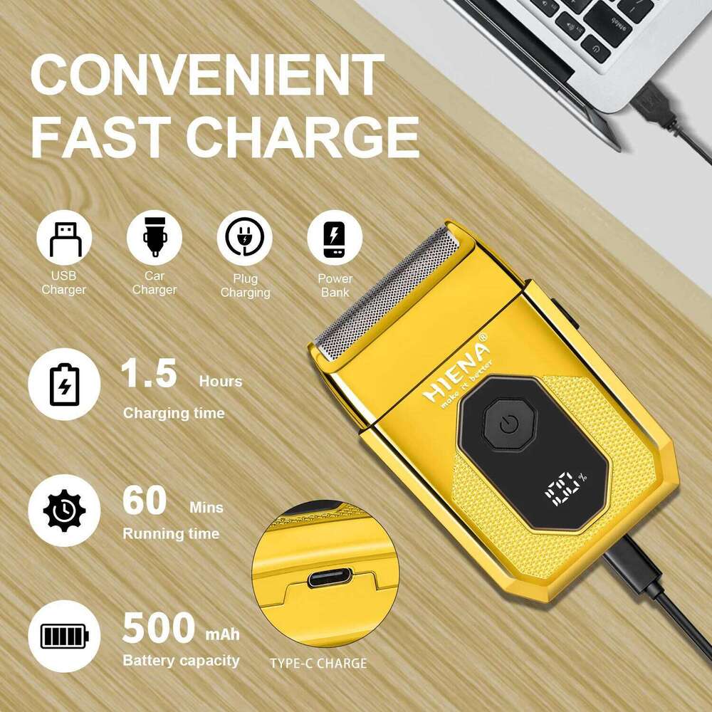 Shaver for Men Floating Blades Foil Shavers Beard Trimmer Portable Mini Electric Razor Cordless Head Shaving C260312