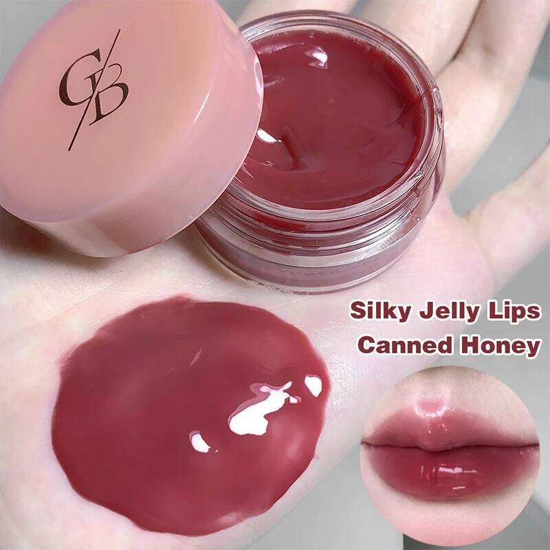 Gege bear Lip Gloss with canned Jam Moisturizes Moist and makes it hard stick to red lips W260311