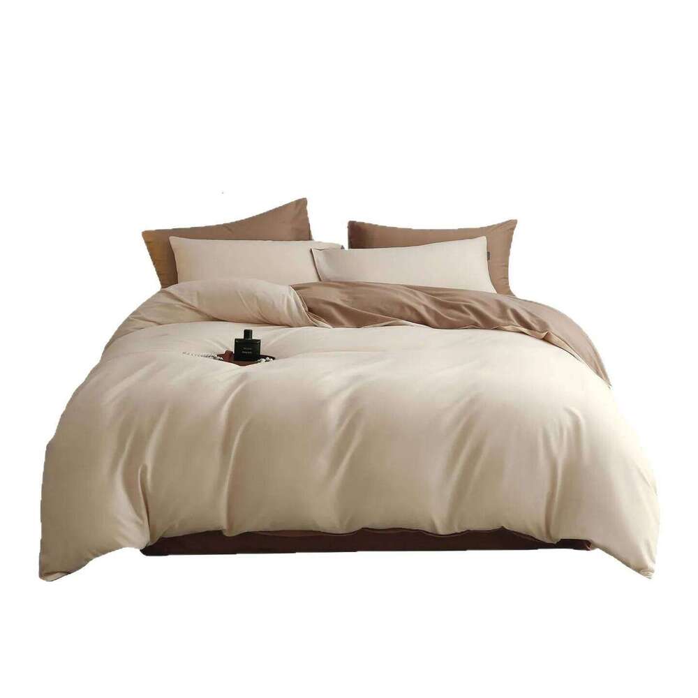 Class A light polished four-piece set of solid color long-staple cotton 100 & B home textiles H260312