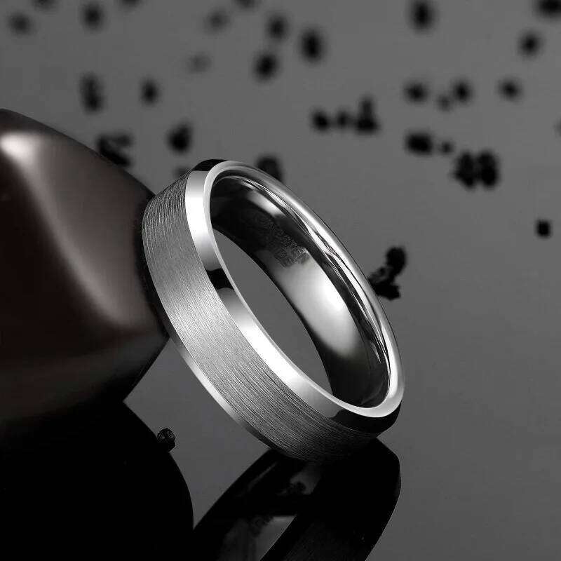 Tigrade 4/6/8mm Tungsten Carbide Engagement Ring Brushed Grey Silver Color Wedding Band For Men Women Couple Rings Comfort H260312