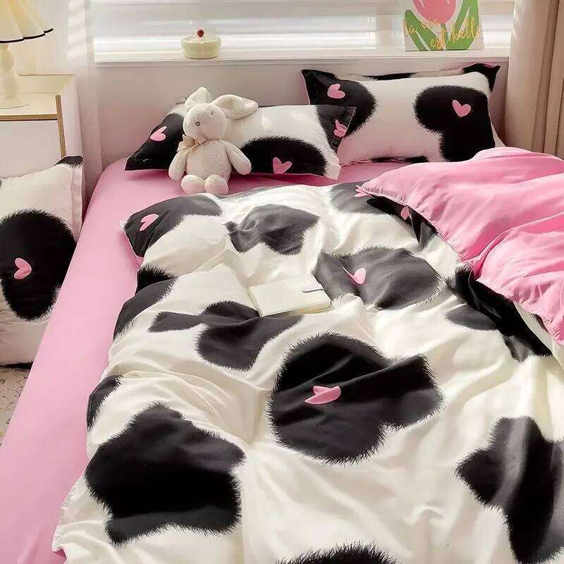 Purple Lavender Bedding Set Fashion Soft Bed Linen Single Full Queen Size Boys Girls Duvet Cover Flat Sheet Pillowcases Kit H260312