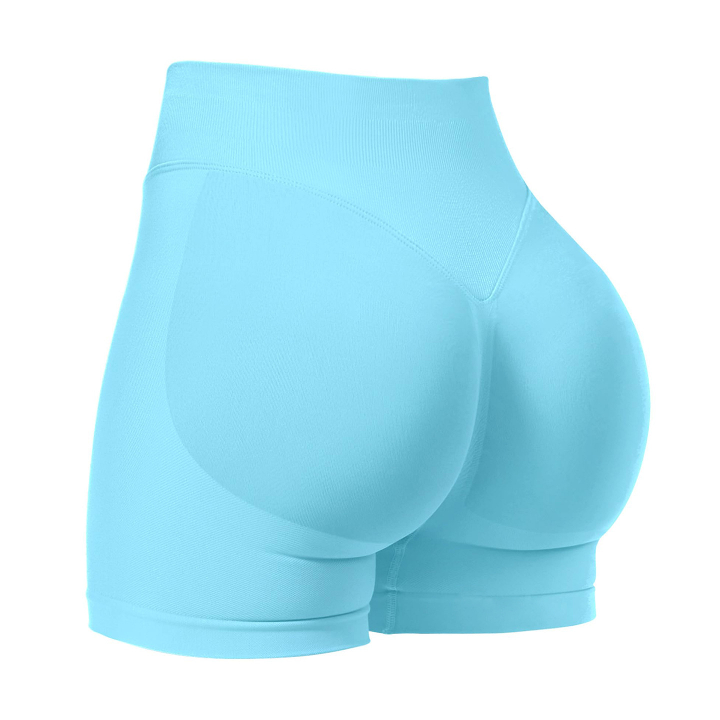 Active Pants Gym Shorts Women Fitness Sports Biker Shorts Ribbed Band Yoga Shorts Workout Scrunch Butt Seamless Leggings