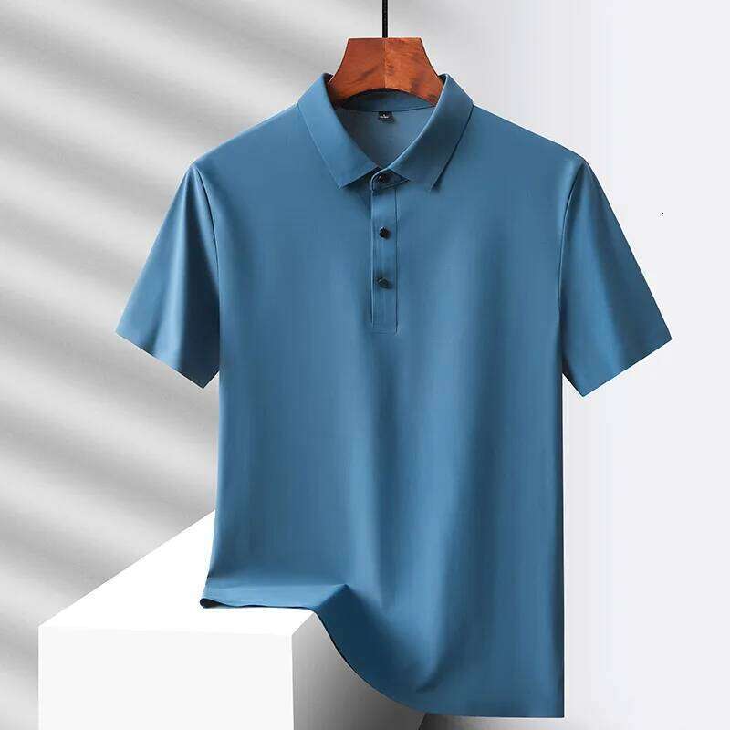 Selected popular nylon fabric, dad's clothing, middle-aged men's short sleeved T-shirt, summer ice silk quick drying, mid 26H0312