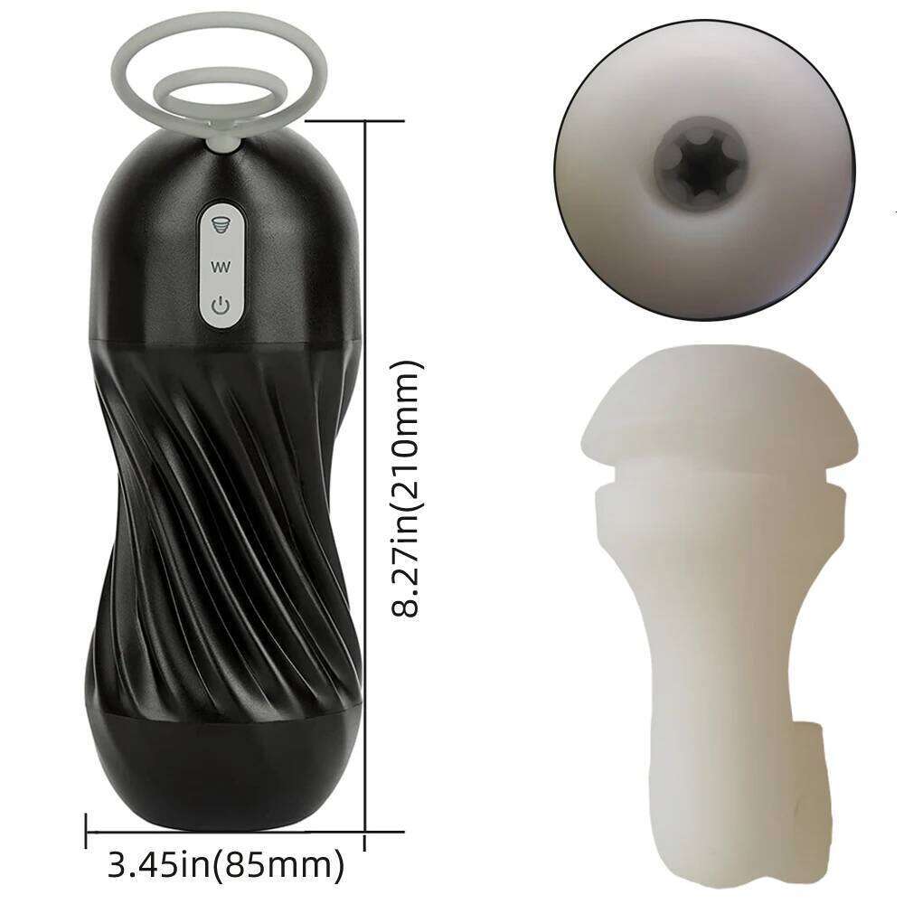 Automatic Male Masturbator Cup 5 Sucking Rotating Licking Modes Pocket Pussy Stroker Blowjob Penis Pump Sex Toys Adults For Men Z260312