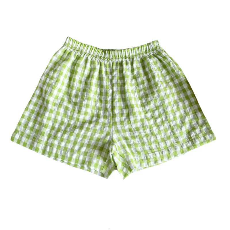 Stylish Korean Toddler Plaid Baby Girls Summer Shorts Breathable Comfortable Cool Boys Beach 260311