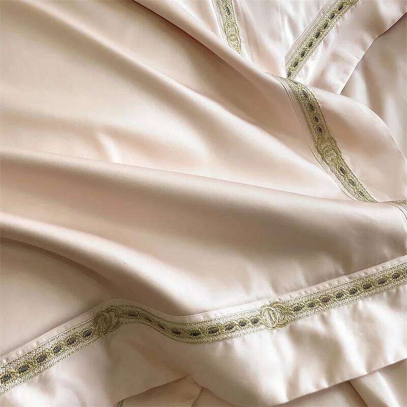 800TC Egyptian Cotton Embroidery Queen King Size Soft Bedding Duvet Cover Set Flat/Fitted Bed Sheet Pillowcases 4Pcs H260312