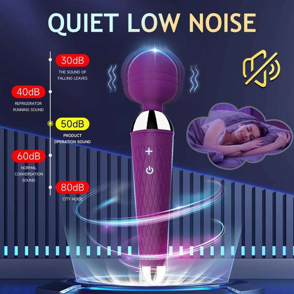 Powerful Vibrator 20 Speeds Clitoris G-Spot Stimulation AV Wand Stick Massager Dildo Masturbator Erotic Sex Toys for Adults 18 Z260311