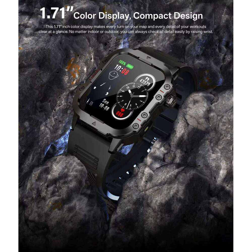 G.L Wear 2026 New Men's Smart Watch Outdoor Sports Health Monitor with LED Flashlight Bluetooth Call Women's Smartwatch