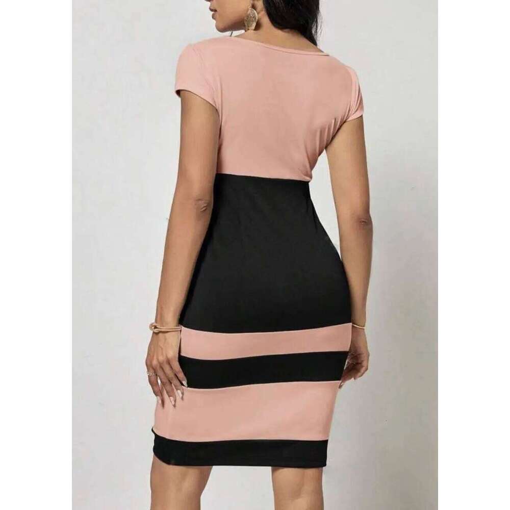 Spring Autumn new European and American womens clothing hot selling styles of stylish slim matching waistband round neck C260311