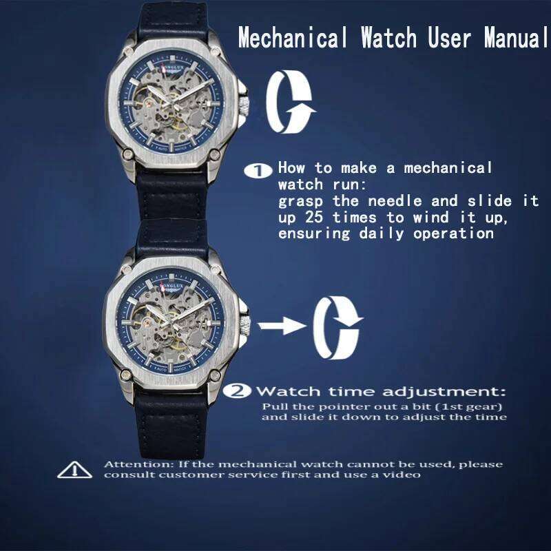 LONGLUX automatic sport style wholesale mechanical wristwatches fashion hollow leather mens watch men gift