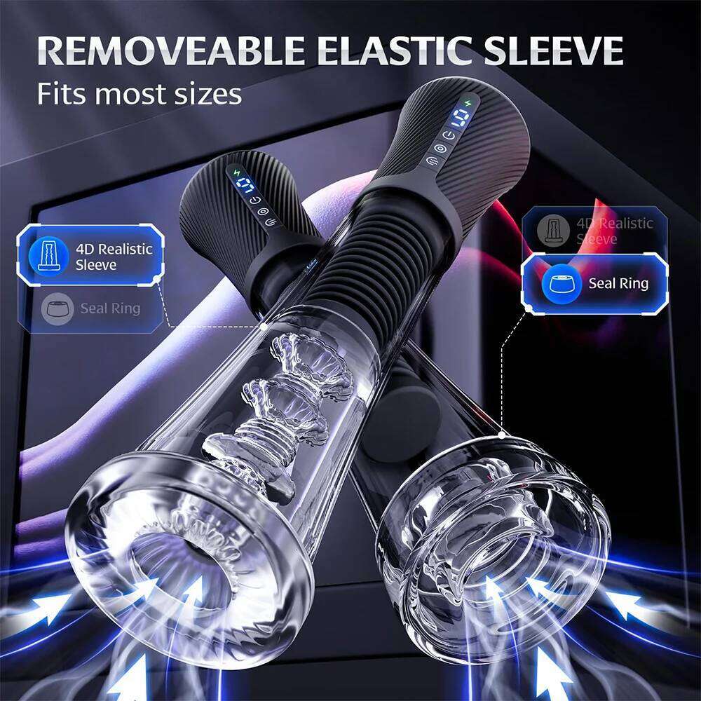 Masturbator Penis Pump Enlarger Transparent Visual Male Sex Toys for Men APP Control Vibrating Vacuum Suction Glans Trainer Z260311