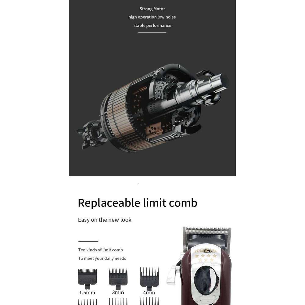 Professional Clipper for Men Rechargeable Trimmer Cordless Hair Cutting Machine Electric Barber Clippers Best Gift C260312