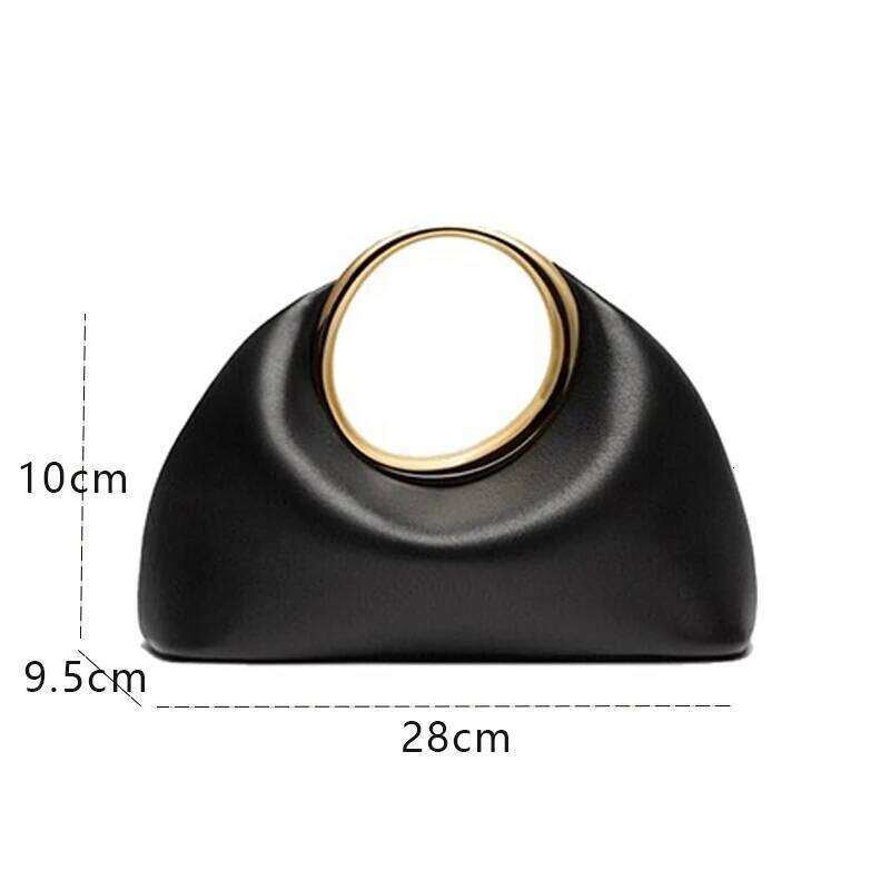 Fashion Women's Handbag Elegant Clutch Purse Metal Top Handle Evening Retro Small PU Leather Bag WONST