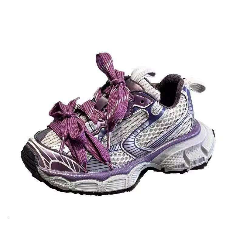 Children's Sneakers Chunky 2025 New Girls Basketball Fashion Versatile Kids Causal Boys Sports Shoes for School Breathable H260312