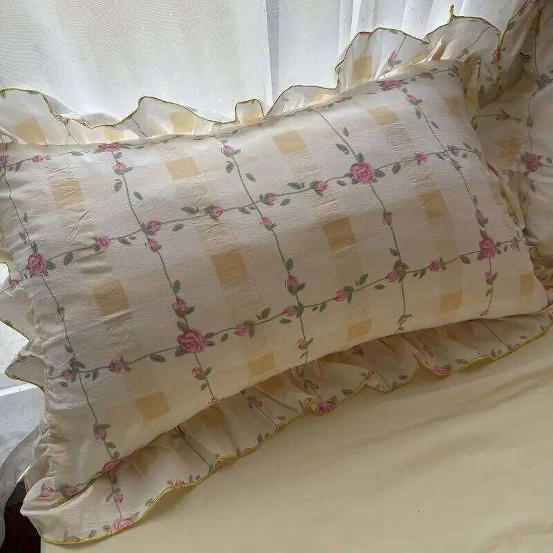 Korean Princess Duvet Skin Friendly Wash Cotton Bedding Of Four Pieces Lace Bedin Set Bed Sheets Comforter Cover H260312