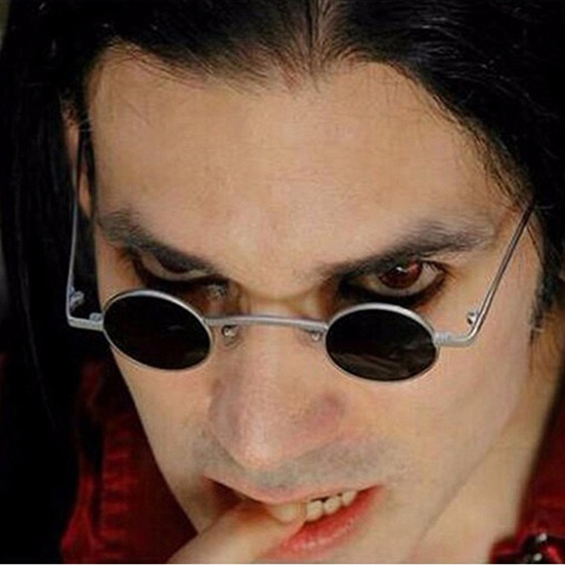 popular small metal sunglasses, retro TikTok street style prince glasses, large frame sun with UV protection