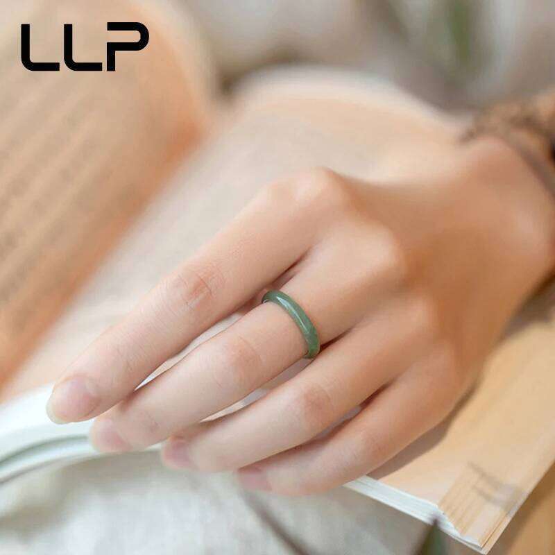 Fashionable Natural Grade A Jadeite Ring High-quality gemstone material fashionable jewelry for daily wear symbolizing good luck H260312