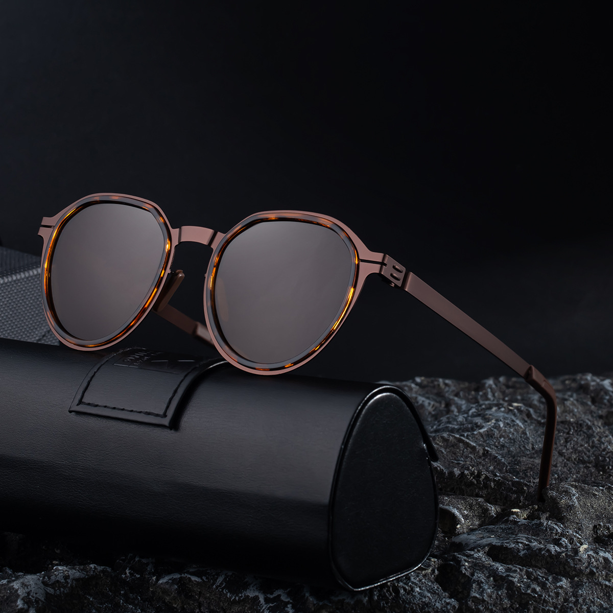 Polarized Driving 2026 Round Sunglasses for Men High-End Feel Bendable Temple Retro Glasses