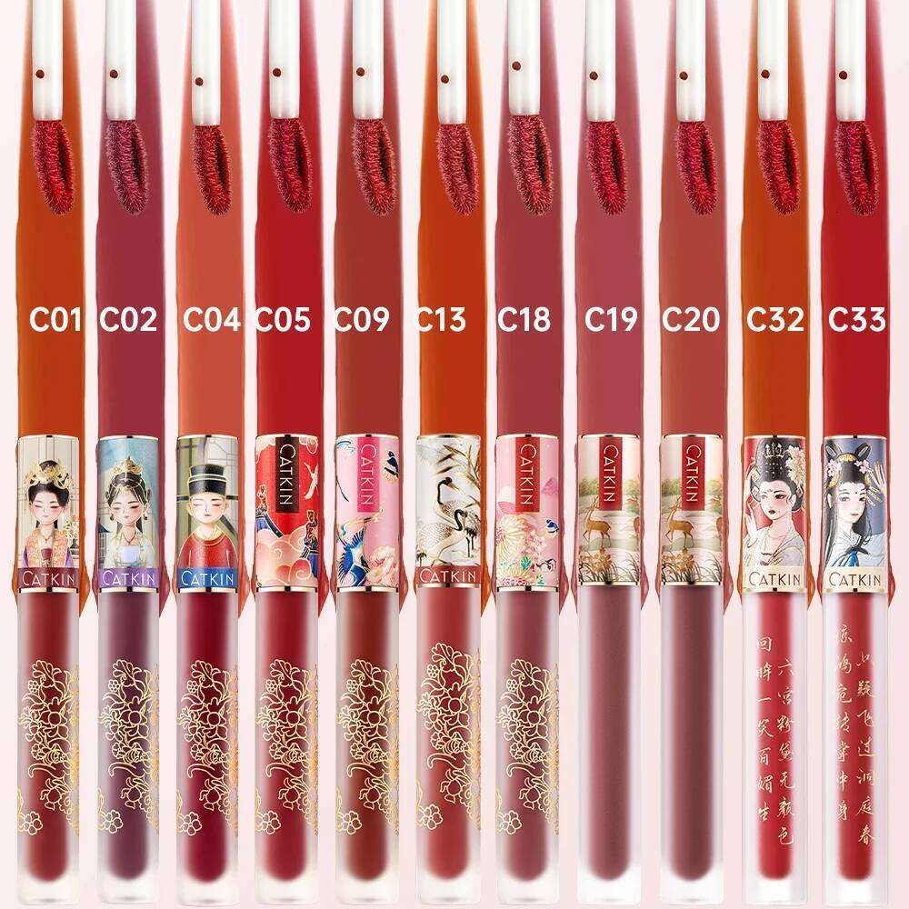 CATKIN Liquid Lipstick Lip Gloss Lightness Pretty Semimatte Waterproof Long Lasting Satin Nourish Moisturizing Smooth Soft W260311