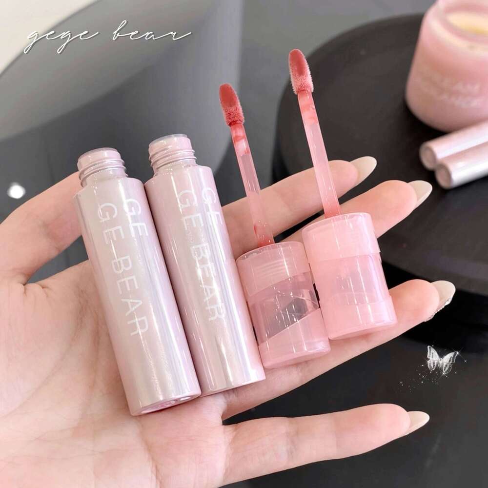 GEGE BEAR Water Mirror Glaze Ice Transparent Gloss Moisturizing Smooth Long-lasting Lip Natural Lipstick W260311