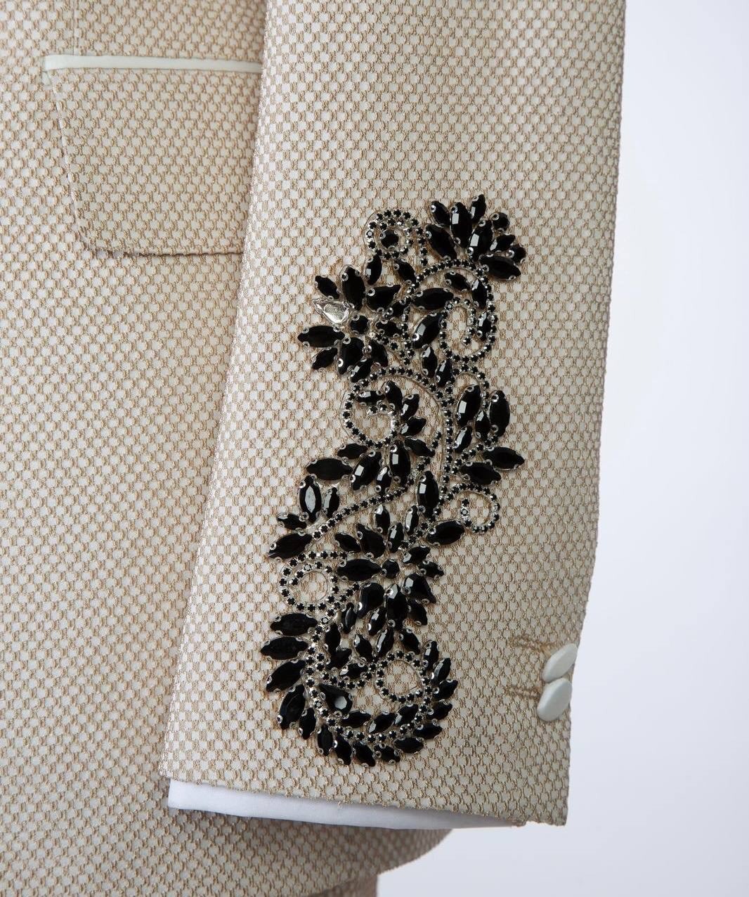 Fashion Men Suits 2 Pieces Rhinestone Beaded Peaked Lapel Blazer Appliques Tailor-Made Double Breasted Jacket Groom Customized Coat Pants Plus Size