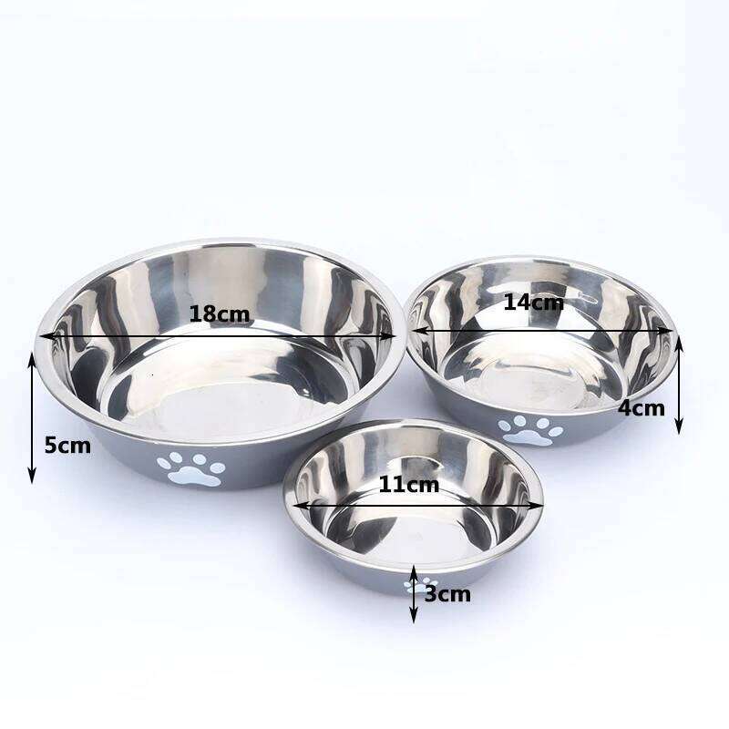 Large capacity stainless steel anti-slip anti-rust dog water pet feeder double-layer cat bowl suitable for puppies 26Y0312