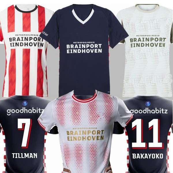 25 26 Eindhoven home Away Soccer Jerseys 2025 Hazard FABIO Sia Home Men It Football Shirts Kids Set TOP Adult Kits LANG 7 DEST 8 DE JONG 9 TILLMAN 10 BAKAYOKO 11 PEPI