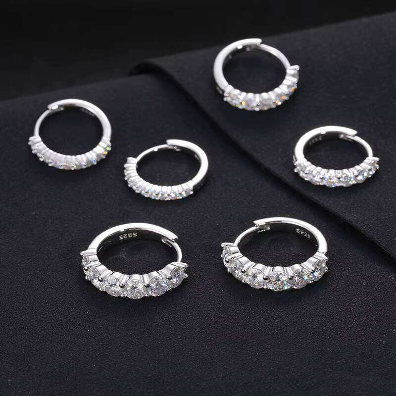 2mm 3mm 4mm Mossanite Screw Back Jewelry Sterling Sier VVS Moissanite Stud Earrings for Men and Women
