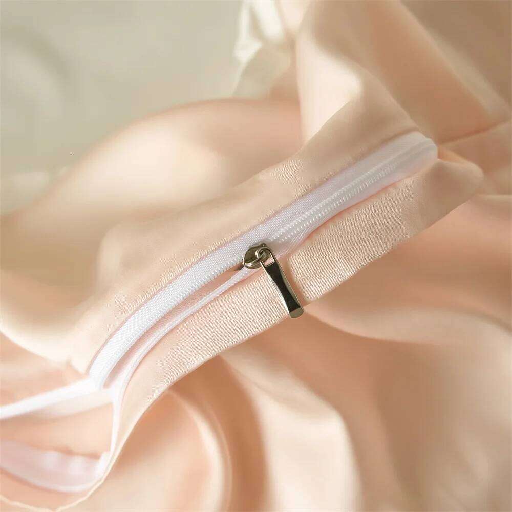 100% Bedding Luxurious High Quality Natural Silk Duvet Cover Pillowcase Single Doube Queen Size Bed Sheet Set H260312