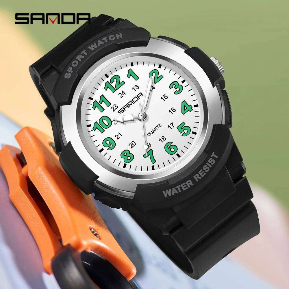 SANDA 6308 Men's Fashion Simple Original Gift Silicone Quartz Watch Student Boyfriend Clock Pointer