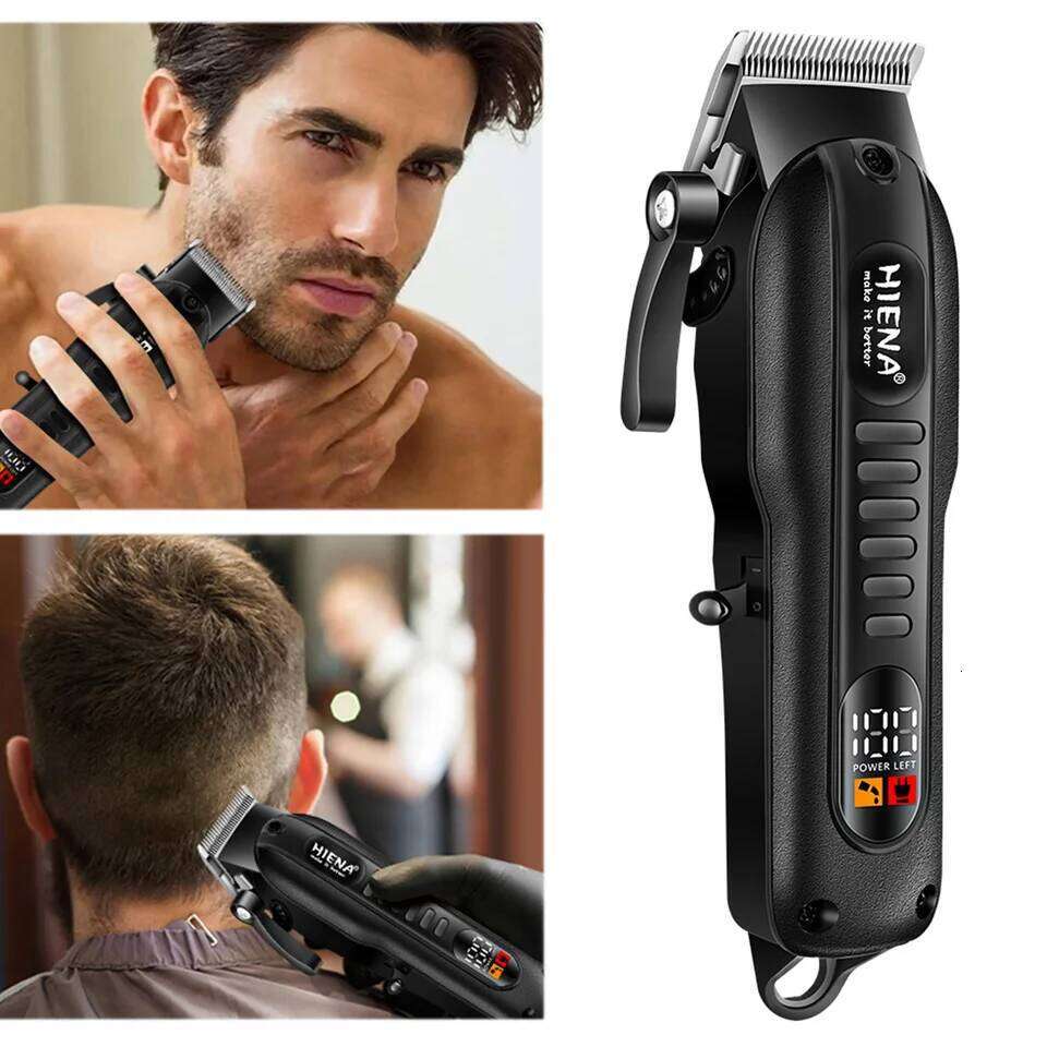 HYN-222 Professional Clippers 5V1A Rechargeable Hair Trimmer Stainless Steel Blade Black Washable Head For Men Styling Tool C260312