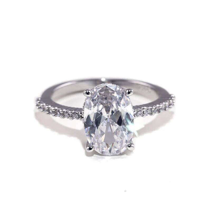 Sparkling Inlaid Zircon Oval Women's Ring Personalized Delicate Wedding Party Accessories Jewelry Gifts H260312