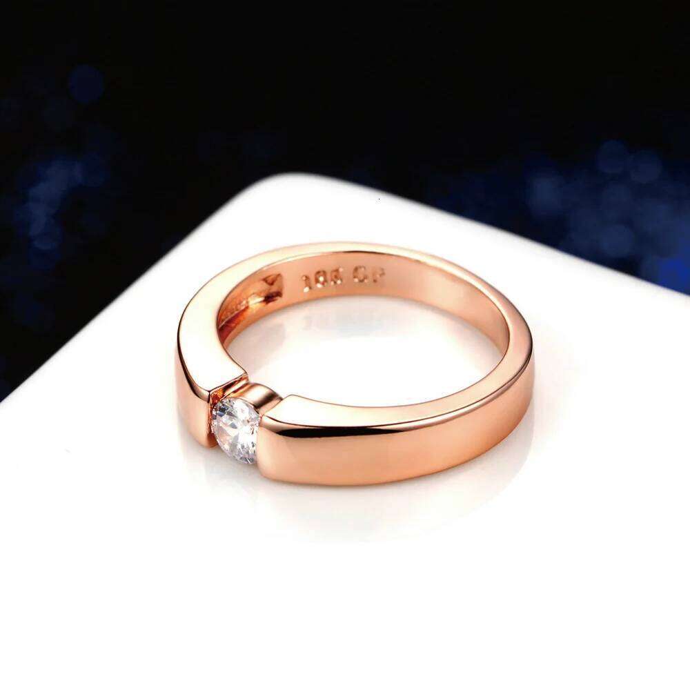 Princess Cut Stone Engagement Wedding Rings For Women Rose Gold Color Couples's Promise Ring Fashion Jewelry All Size DFR400 H260312
