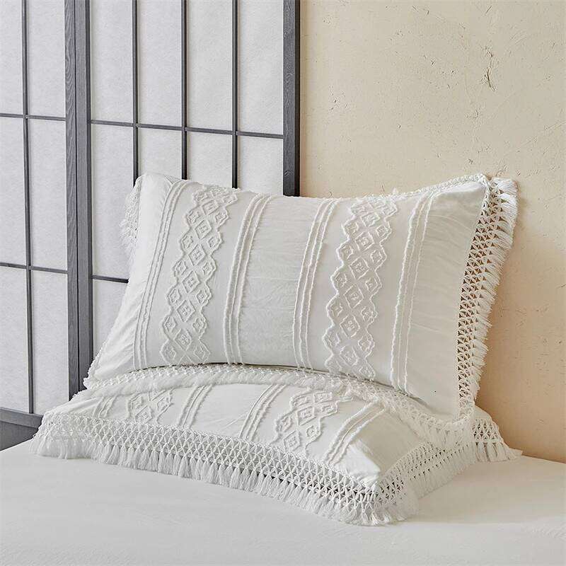 Baroque Style Large Tassel Bedding Set High Quality Skin Friendly Fabric Bed Sheet/Fitted Sheet Pillowcases Queen King Size 4Pcs H260312